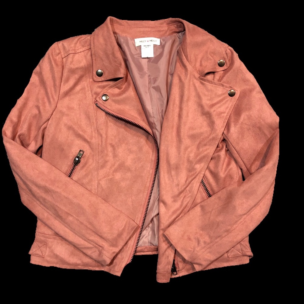 Faux-Suede Moto Jacket